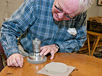 Rick Hunter using his ring sphereometer.