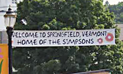 Simpsons Banner on Main Street