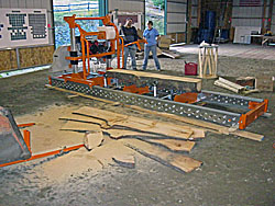 Sawmill and sawed boards