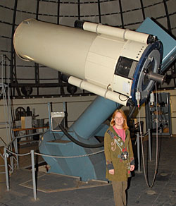 Susan Duncan with the Telescope