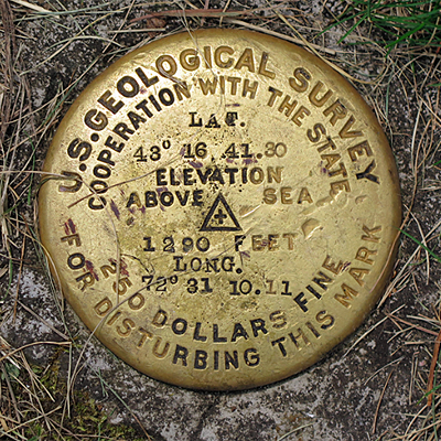 USGS Benchmark at Clubhouse
