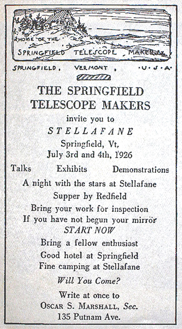 First Convention Announcement 1926