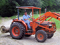 Site manger John Martin on the Kubota