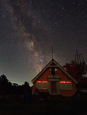 Milky Way over Stellafane Clubhouse