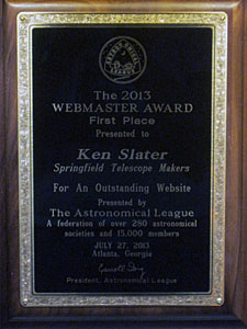 2013 Webmaster Award