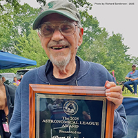 Al Nagler with 2025 Astrononomical League Award