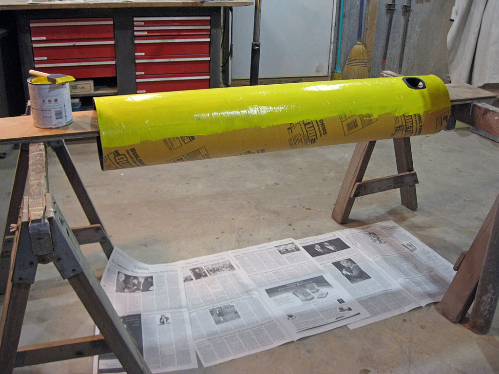 Stellafane: Painting the Tube Homemade Telescope With Concrete Tube